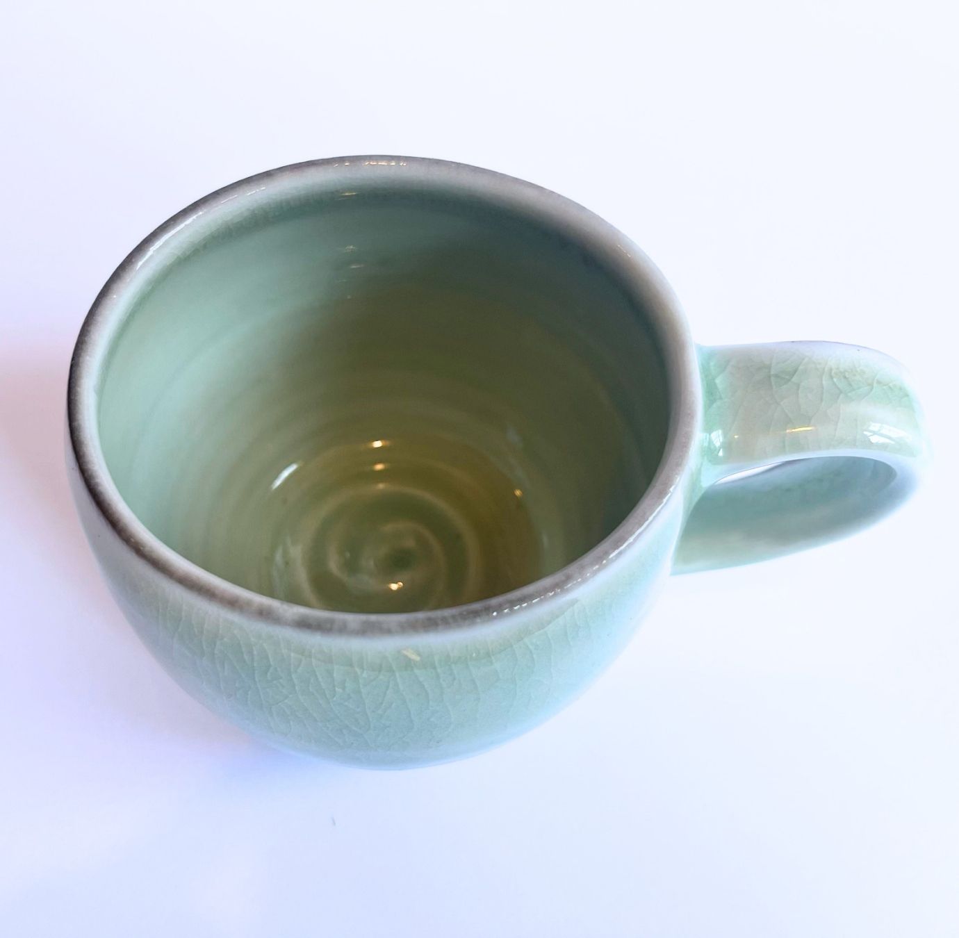 Soda-Fired Celadon Porcelain MUG (no. 5)