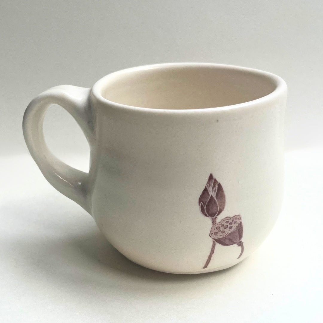 MUG, lotus on porcelain (no. 3)