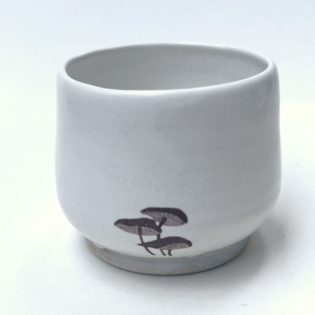 Gongfu Ceremonial Teacups (Iwasaki's MUSHROOMS on porcelain, no. 1)