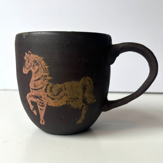 Fire Horse MUG - dark clay (no. 10)
