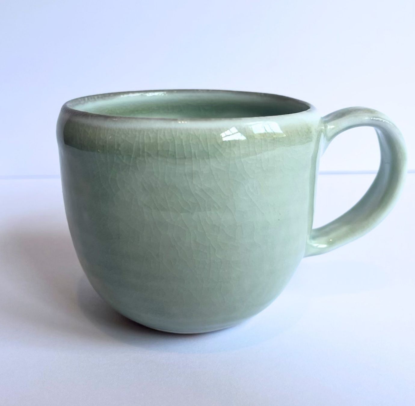 Soda-Fired Celadon Porcelain MUG (no. 1)