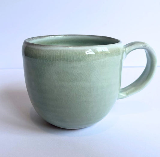 Soda-Fired Celadon Porcelain MUG (no. 1)