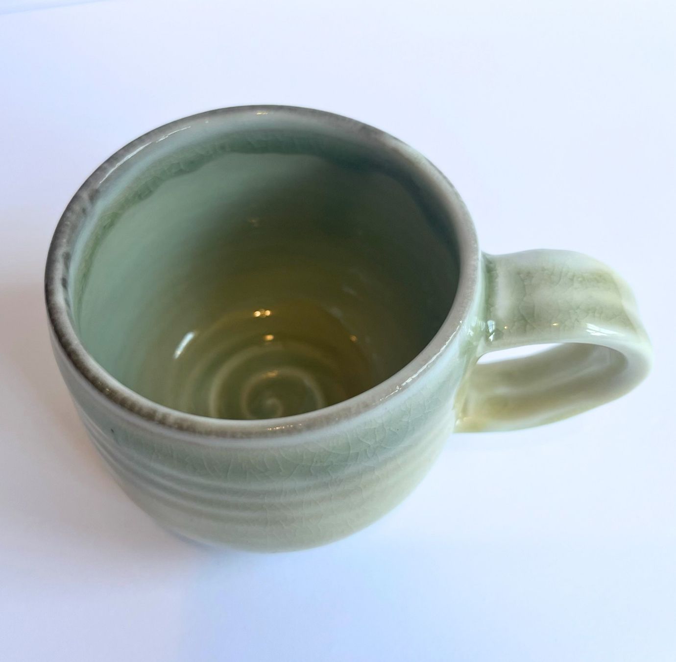 Soda-Fired Celadon Porcelain MUG (no. 2)