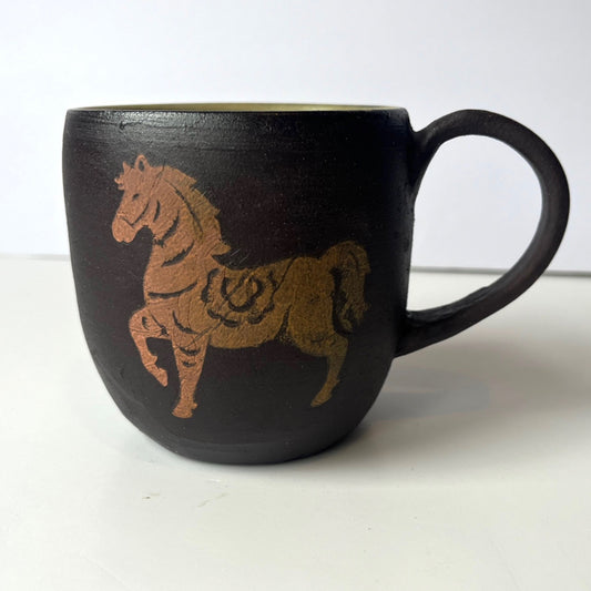 Fire Horse MUG - dark clay (no. 11)