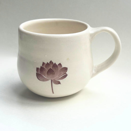 MUG, lotus on porcelain (no. 1)