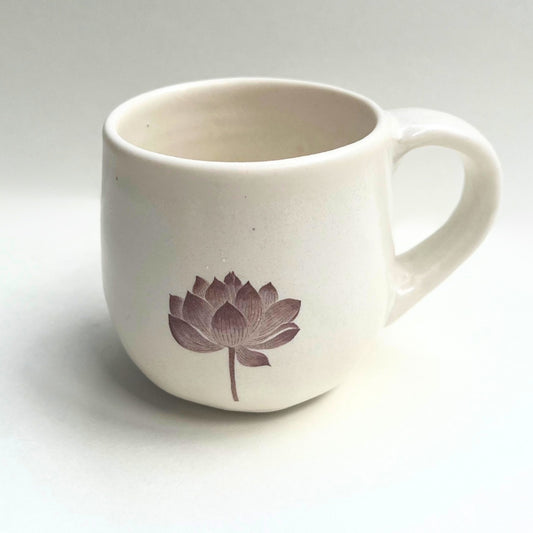 MUG, lotus on porcelain (no. 2)
