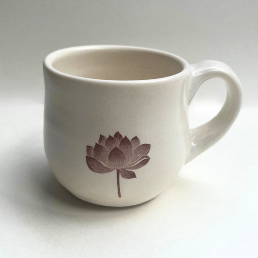 MUG, lotus on porcelain (no. 3)