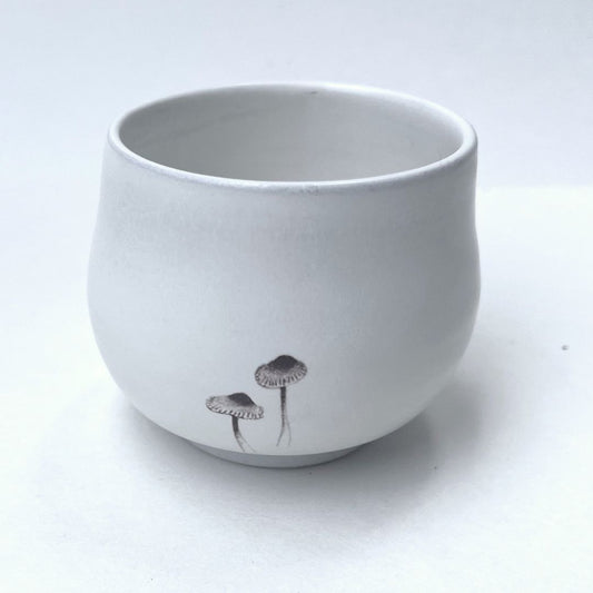 Gongfu Ceremonial Teacups (Iwasaki's MUSHROOMS on porcelain, no. 2)