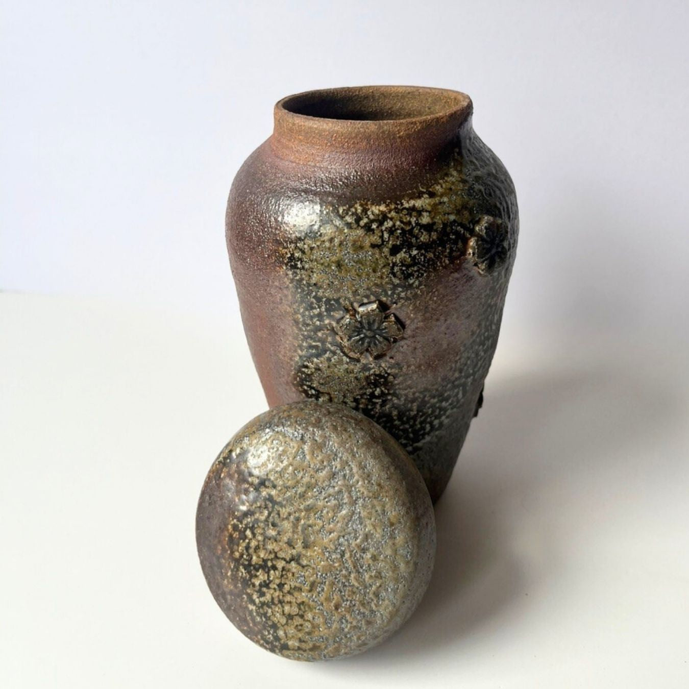 Wood Fired GINGER JAR (natural ash glaze)