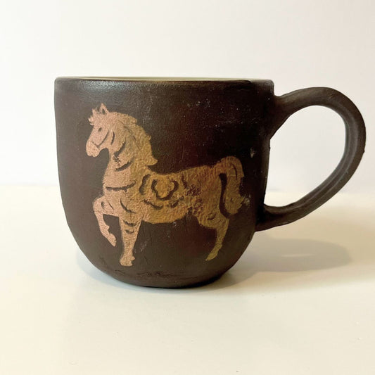 Fire Horse MUG - dark clay (no. 5)
