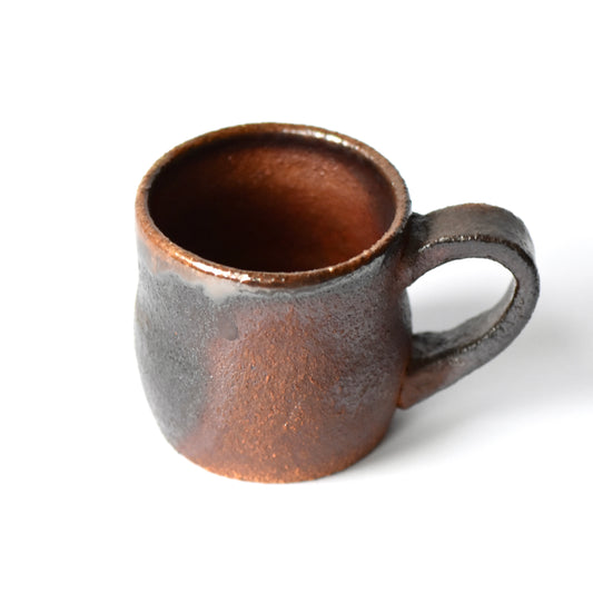 WOOD-FIRED MUG (red clay, with handle)